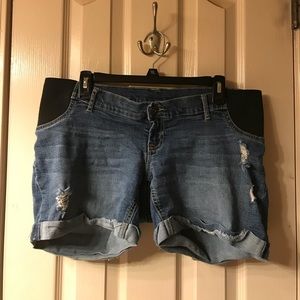 🤰🏻Indigo Blue Maternity shorts size Large🤰🏻